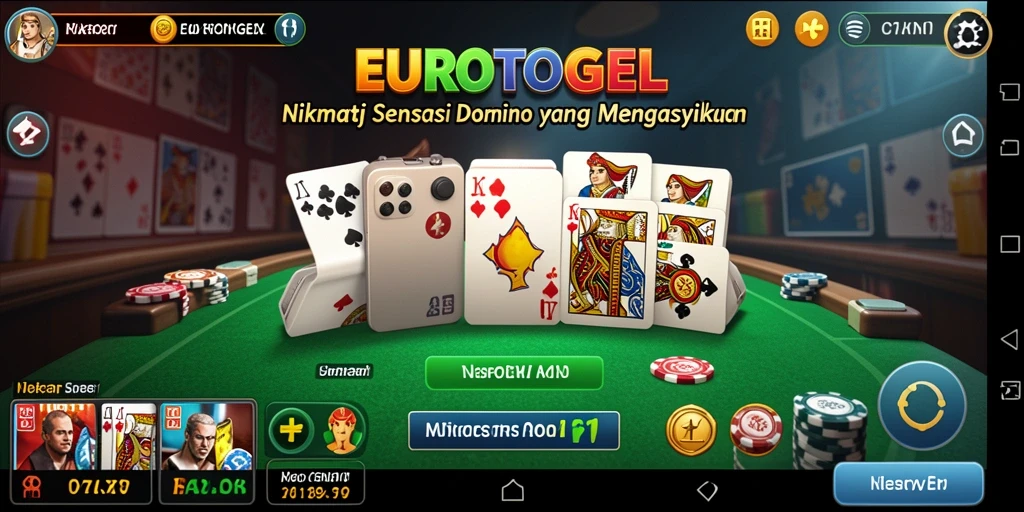 Screenshot utama gameplay Domino EUROTOGEL yang menarik.