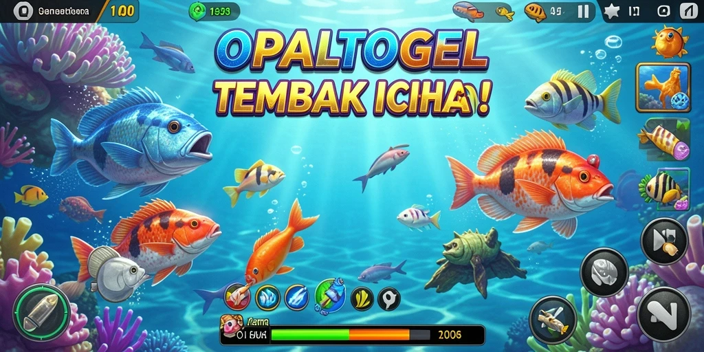 Tampilan gameplay seru dari OPALTOGEL dalam aksi Tembak Ikan.